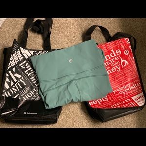 Lulu Lemon Leggings Size 10 + 2 lulu bags